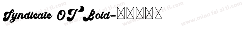 Syndicate OT Bold字体转换
